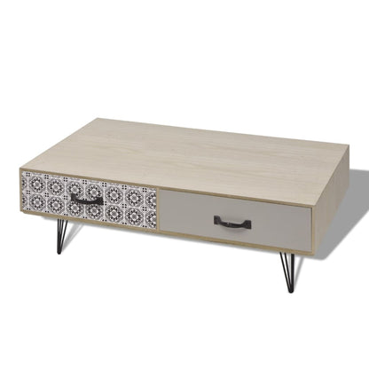 Tavolino da Salotto 100x60x35 cm Beige