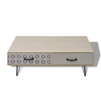 Tavolino da Salotto 100x60x35 cm Beige