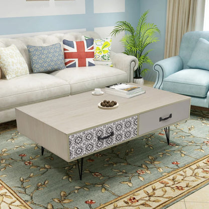 Tavolino da Salotto 100x60x35 cm Beige