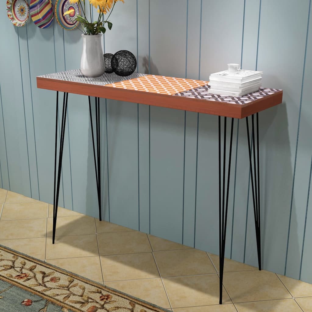 Tavolo Console 90x30x71,5 cm Marrone