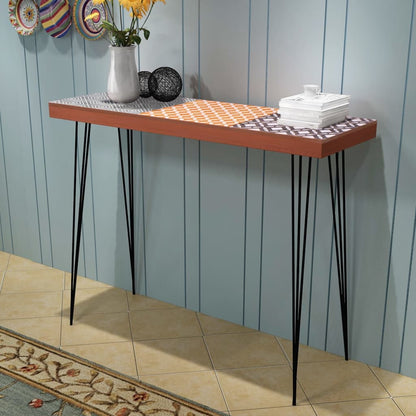 Tavolo Console 90x30x71,5 cm Marrone