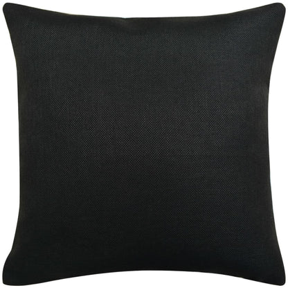 Set 4 Federe per Cuscini in Simil-Lino Nero 40x40 cm