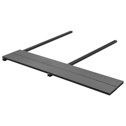 Pavimento per esterni in WPC con accessori 30 m² 2,2 m grigio