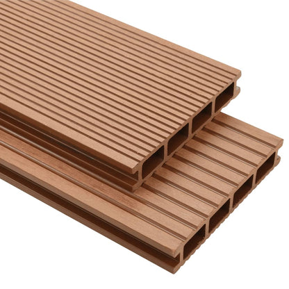 Pavimento per Esterni in WPC con Accessori 16 m² 2,2 m Marrone