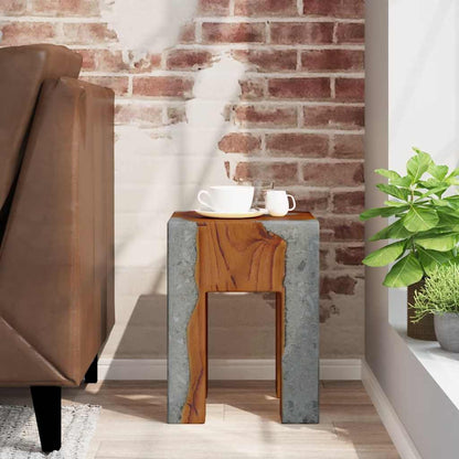 Sgabello in Legno Massello di Teak e Resina