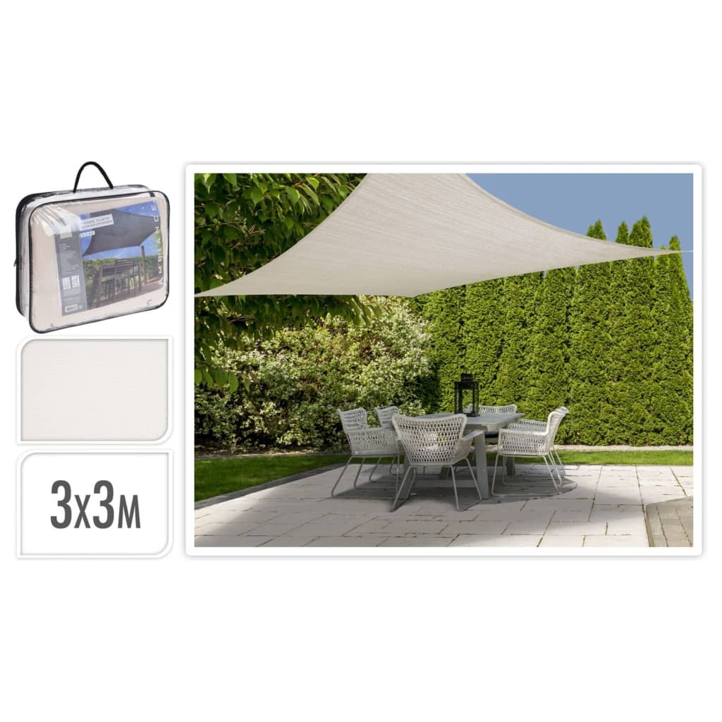 ProGarden Telo Parasole 3x3 m Crema Quadrato
