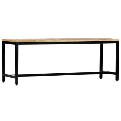 Panca da Pranzo 120 cm in Legno Massello di Mango Grezzo