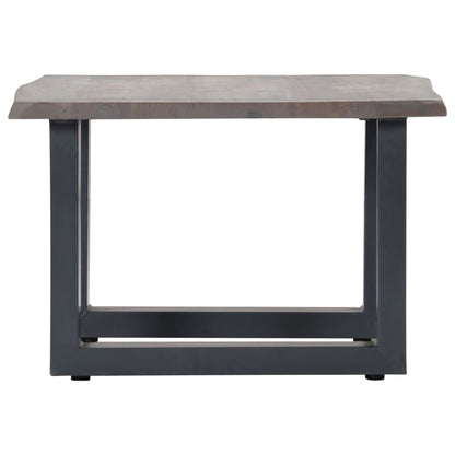 Tavolino da Salotto con Bordi Vivi 60x60x40 cm Massello Acacia