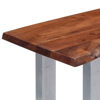 Tavolo Consolle 115x35x76 cm Legno Massello e Ferro