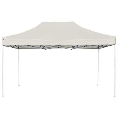 Gazebo Professionale Pieghevole in Alluminio 4,5x3 m Crema