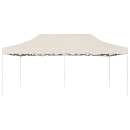Gazebo Professionale Pieghevole in Alluminio 6x3 m Crema