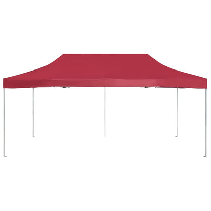 Gazebo Professionale Pieghevole in Alluminio 6x3 m Rosso Vino