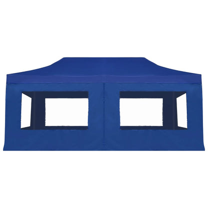 Gazebo Professionale Pieghevole Alluminio con Pareti 6x3 m Blu