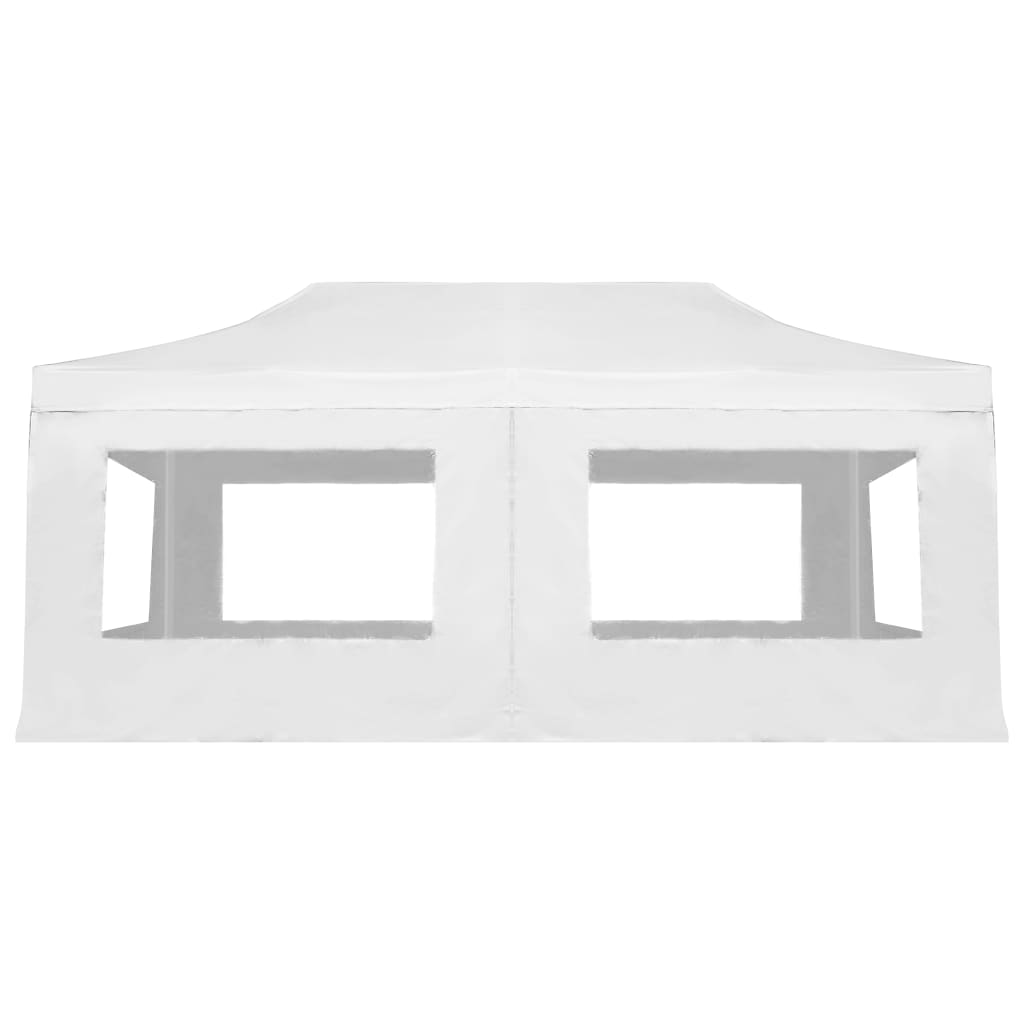 Gazebo Professionale Pieghevole Alluminio e Pareti 6x3m Bianco