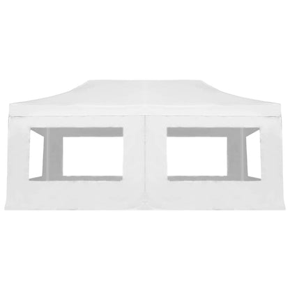 Gazebo Professionale Pieghevole Alluminio e Pareti 6x3m Bianco