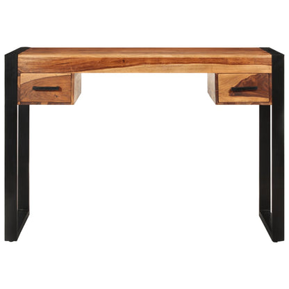 Scrivania con 2 Cassetti 110x50x77cm Legno Massello di Sheesham