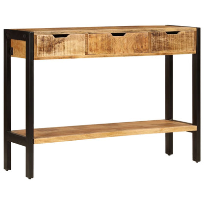 Credenza con 3 Cassetti 110x35x75 cm Legno Massello di Mango