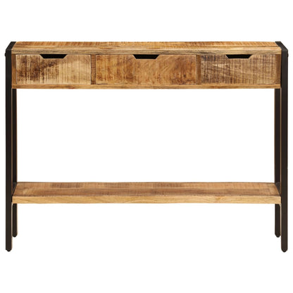 Credenza con 3 Cassetti 110x35x75 cm Legno Massello di Mango