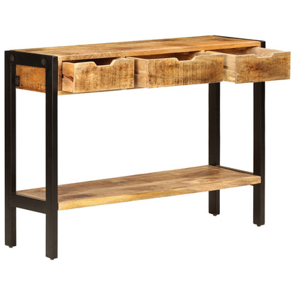 Credenza con 3 Cassetti 110x35x75 cm Legno Massello di Mango