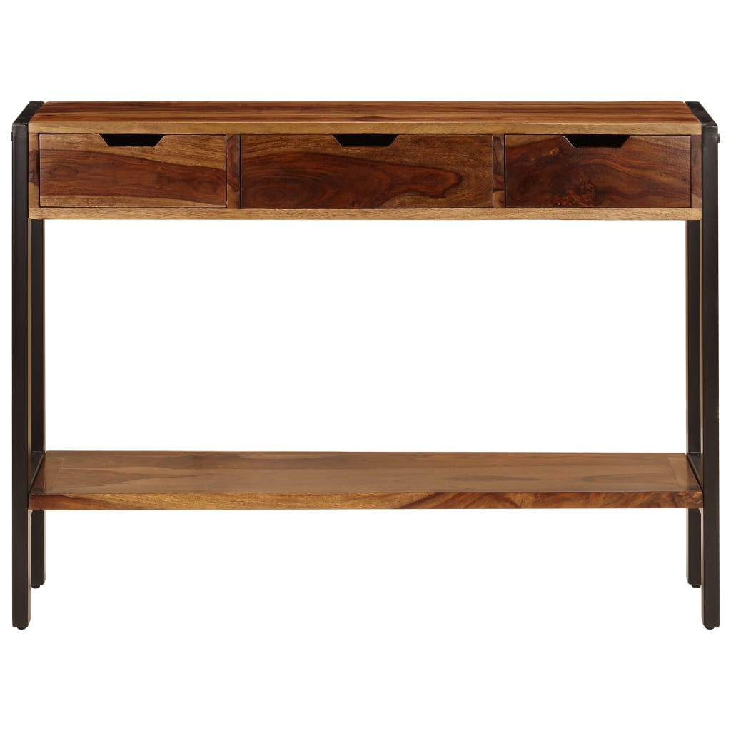 Credenza con 3 Cassetti 110x35x75 cm Legno Massello di Sheesham