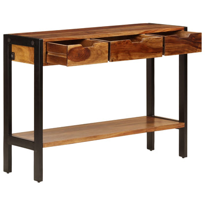 Credenza con 3 Cassetti 110x35x75 cm Legno Massello di Sheesham