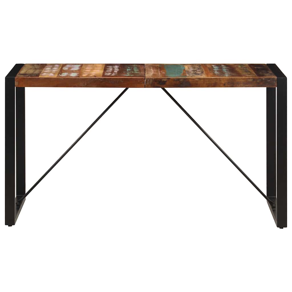Tavolo da Pranzo 140x70x75 cm in Legno Massello di Recupero