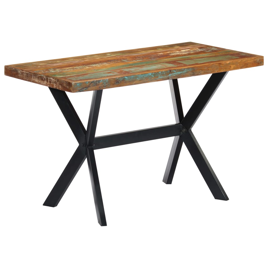 Tavolo da Pranzo 120x60x75 cm in Legno Massello di Recupero
