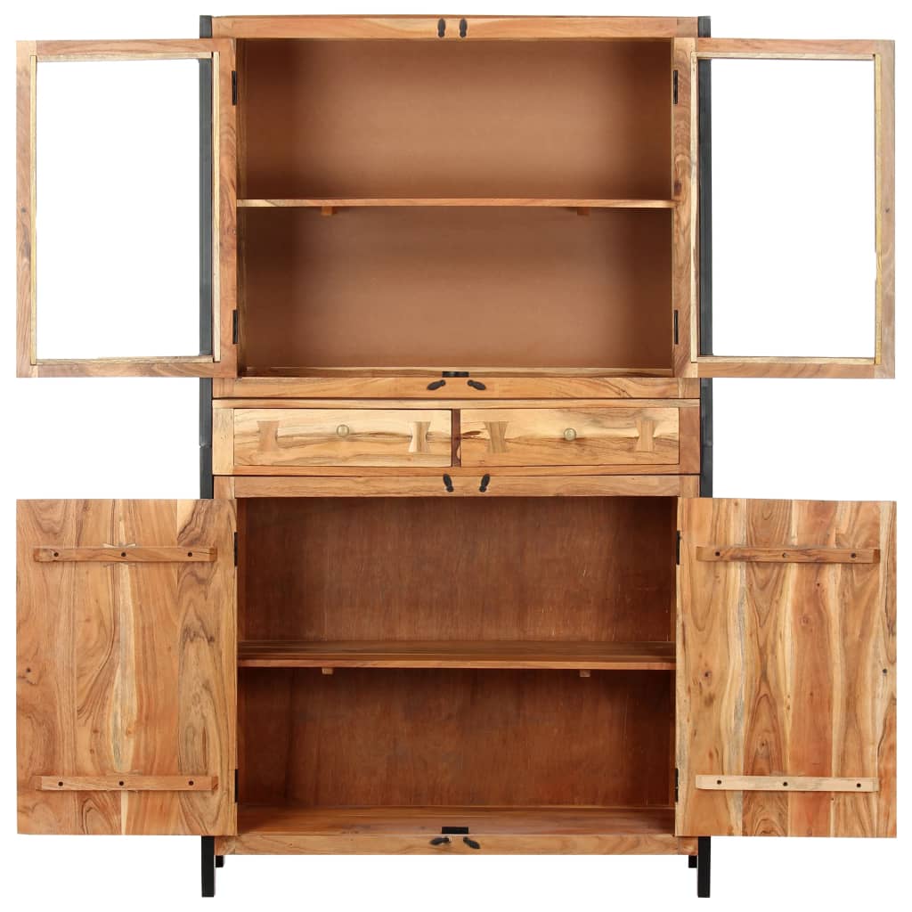 Credenza 100x40x175 cm in Legno Massello d'Acacia