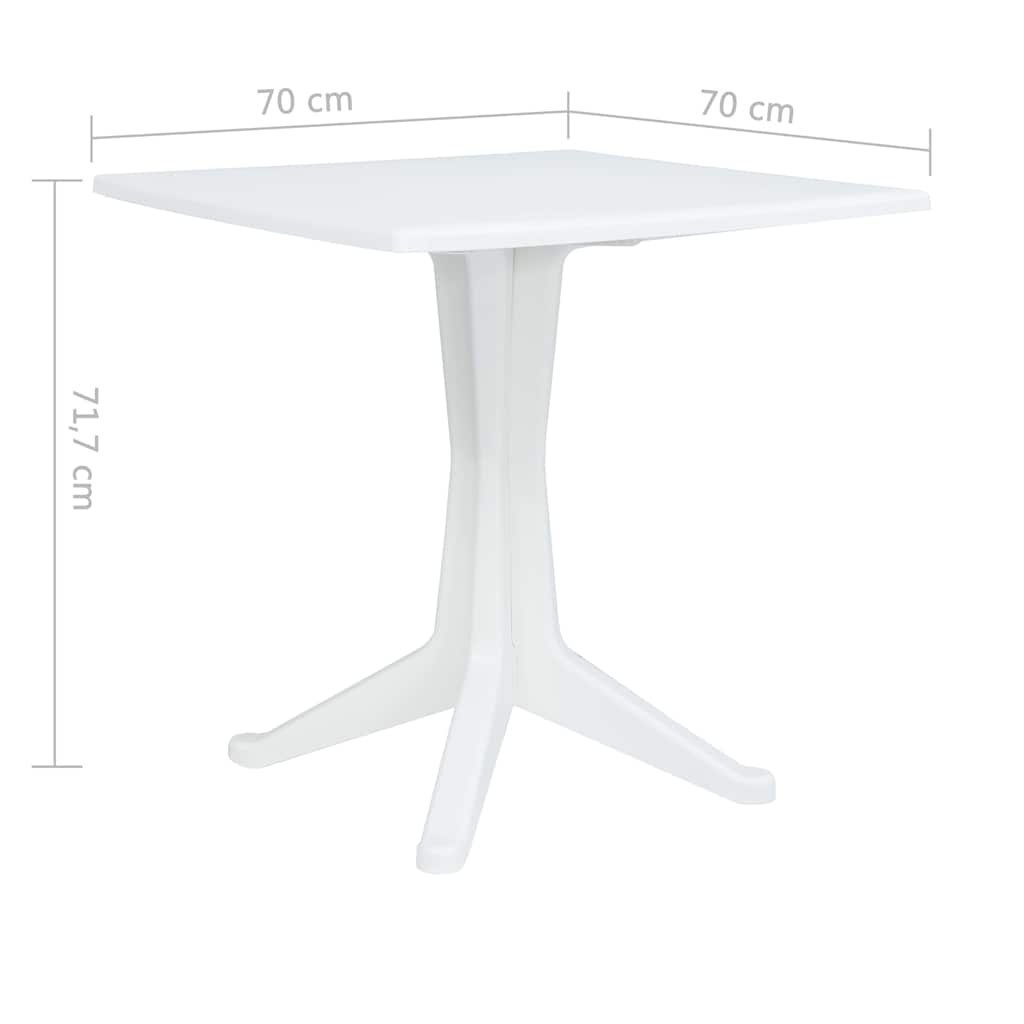 Tavolo da Giardino Bianco 70 x 70 x 71.7 cm Plastica