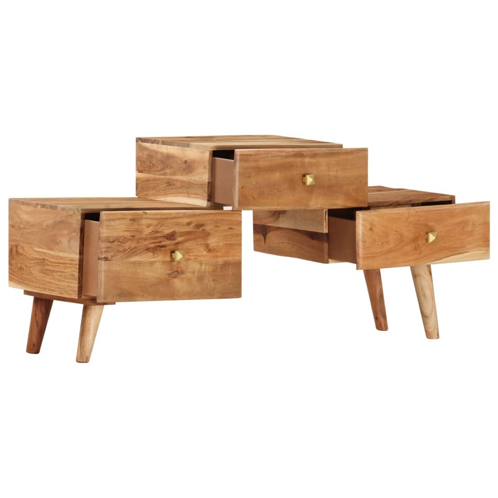 Mobile Porta TV 108x30x49 cm in Legno Massello di Acacia