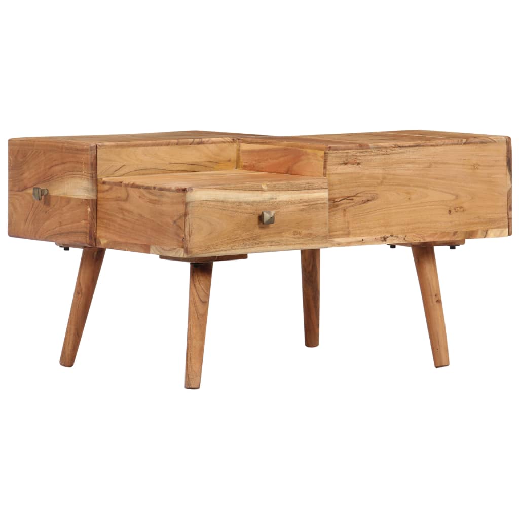 Tavolino da Salotto 70x60x42 cm in Legno Massello d'Acacia