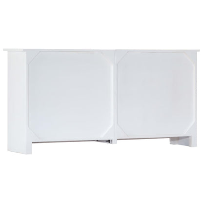 Credenza Artigianale Bianca 140x30x70 cm Legno Massello Acacia