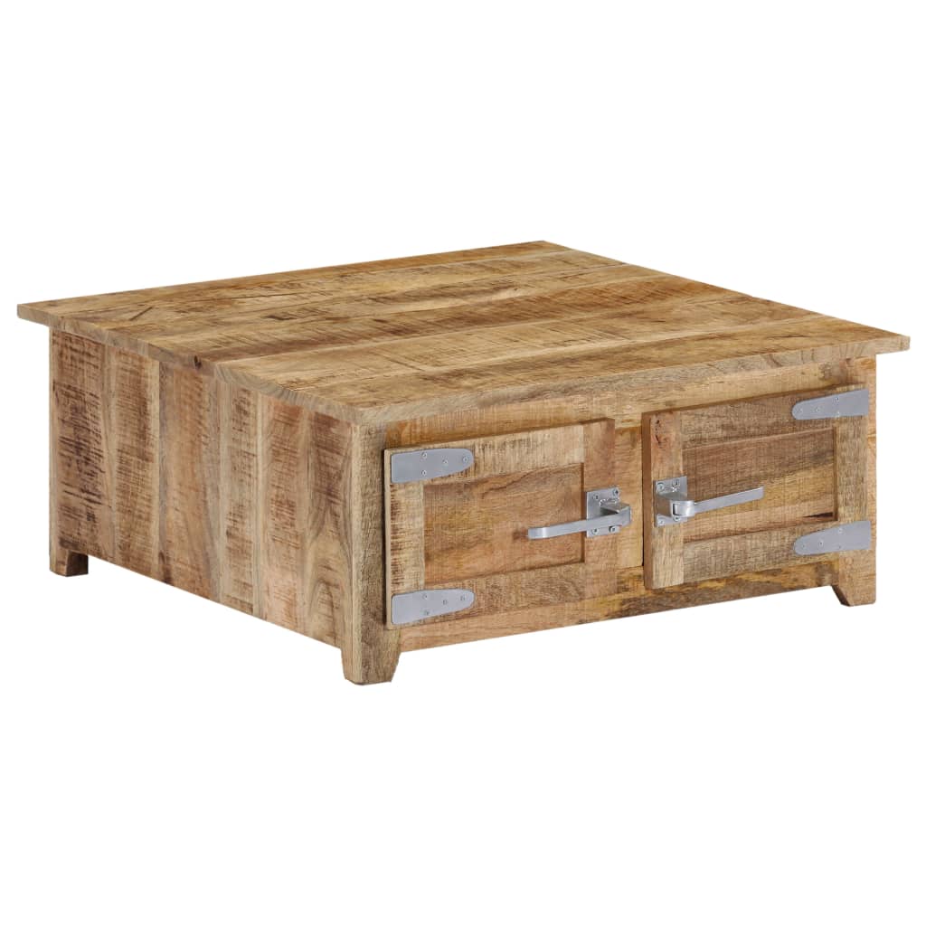 Tavolino da Salotto 70x70x30 cm in Legno Massello di Mango