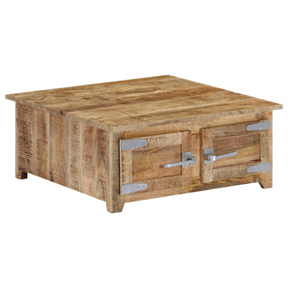Tavolino da Salotto 70x70x30 cm in Legno Massello di Mango