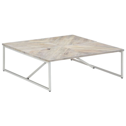 Tavolino da Salotto 110x110x36 cm in Legno Massello di Mango