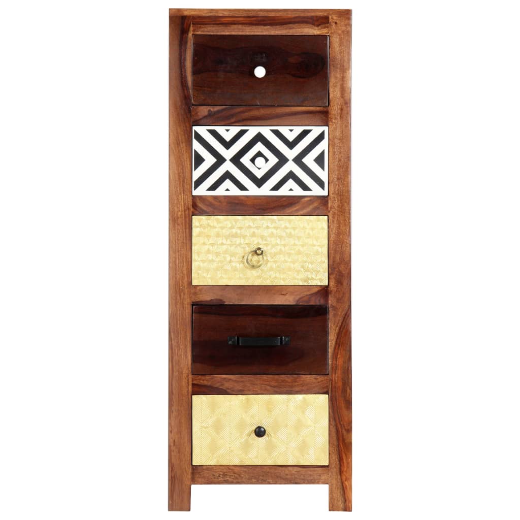 Credenza 40x30x110 cm in Legno Massello di Acacia