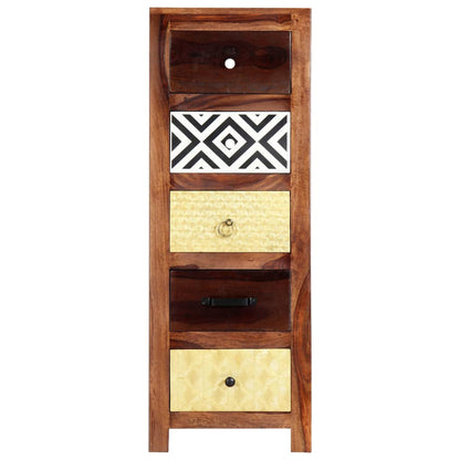 Credenza 40x30x110 cm in Legno Massello di Acacia