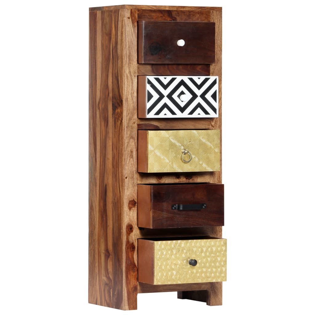 Credenza 40x30x110 cm in Legno Massello di Acacia