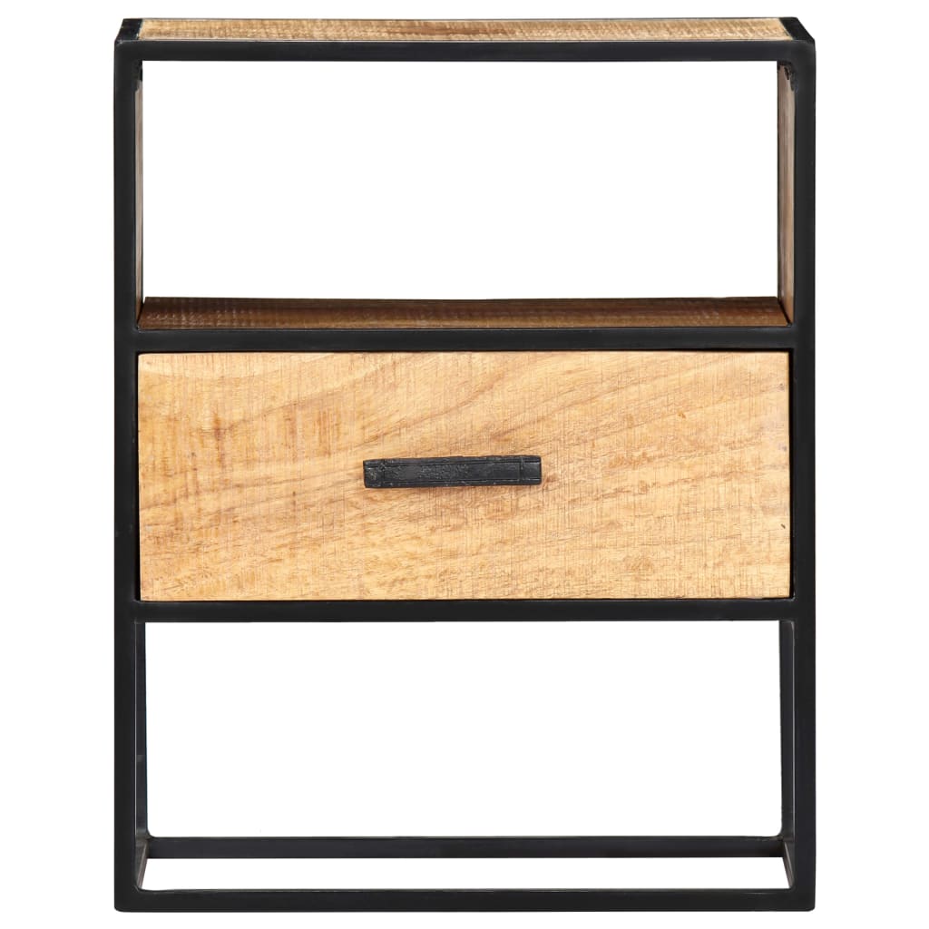 Comodino 40x30x50 cm in Legno Massello di Mango