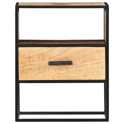 Comodino 40x30x50 cm in Legno Massello di Mango