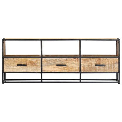 Mobile Porta TV 120x30x45 cm in Legno Massello di Mango