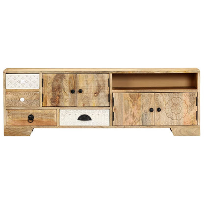Mobile Porta TV 120x30x40 cm in Legno Massello di Mango