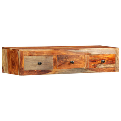 Tavolo Consolle da Parete 100x25x20 cm in Massello di Sheesham