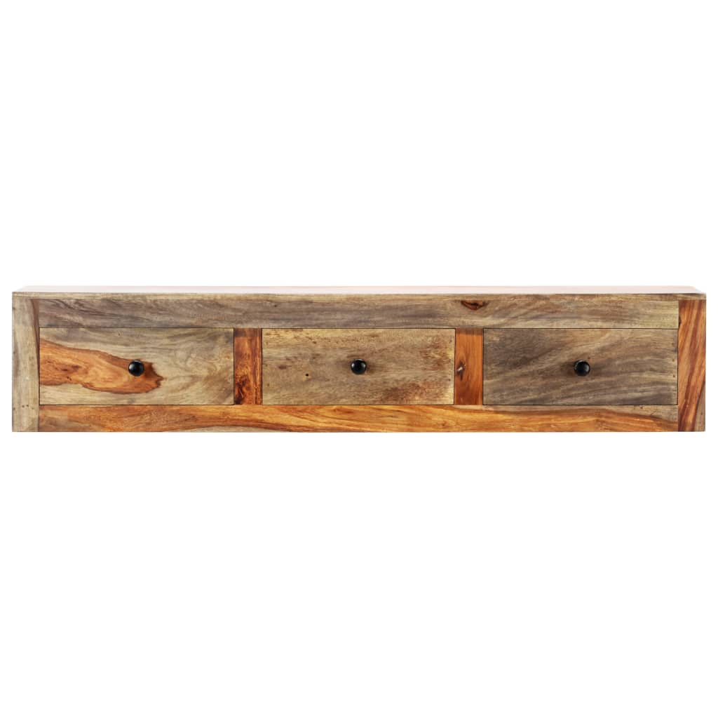 Tavolo Consolle da Parete 100x25x20 cm in Massello di Sheesham