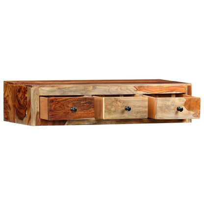 Tavolo Consolle da Parete 100x25x20 cm in Massello di Sheesham