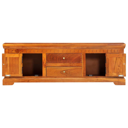 Mobile Porta TV 119x30x40 cm in Legno Massello di Acacia