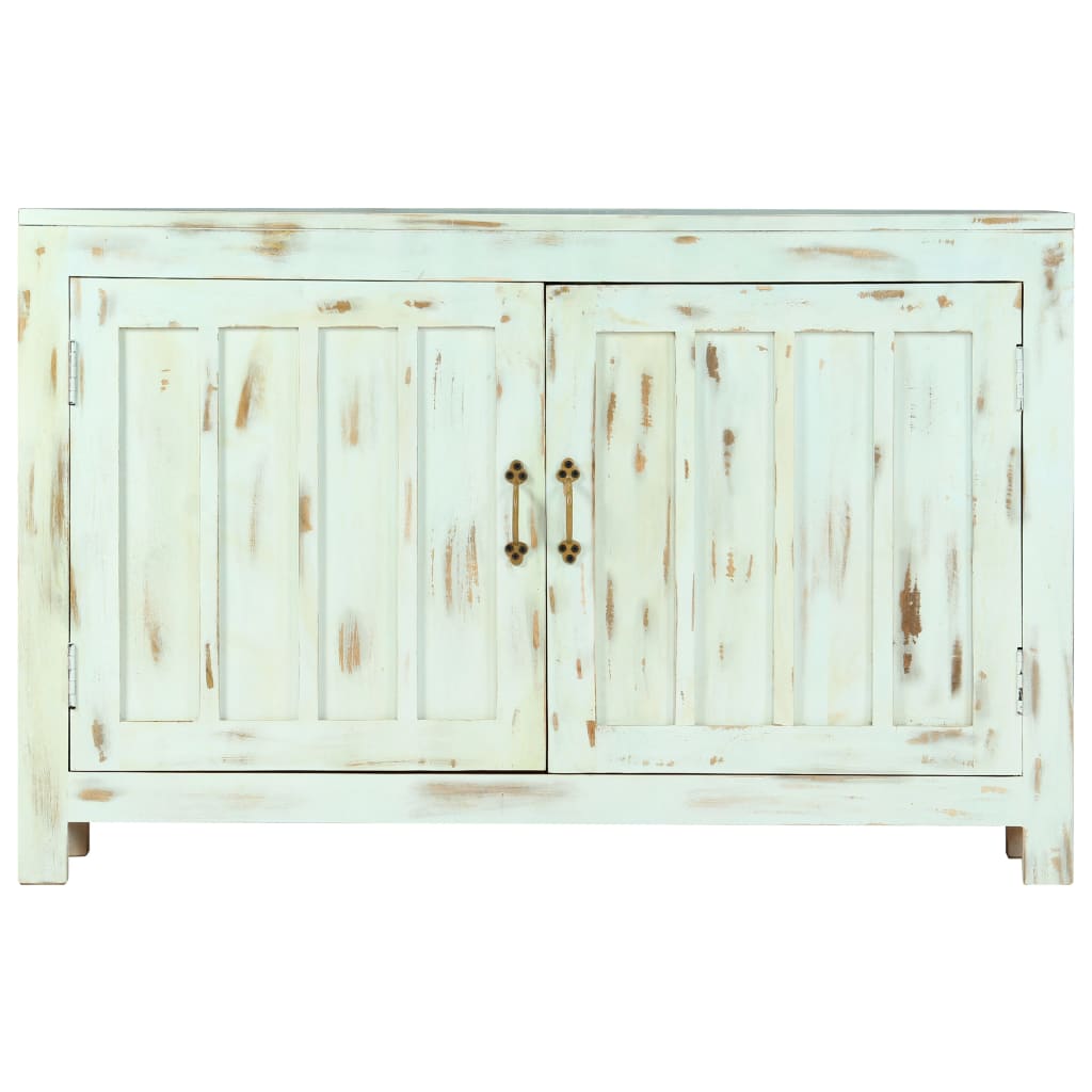 Credenza Azzurra 110x35x70 cm in Legno Massello di Mango
