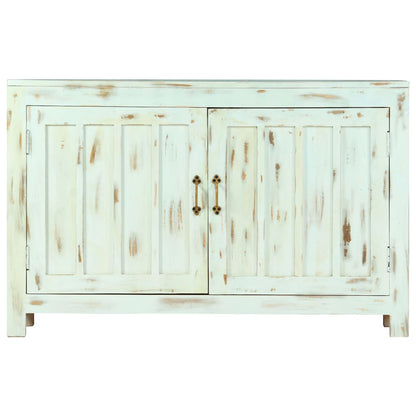 Credenza Azzurra 110x35x70 cm in Legno Massello di Mango