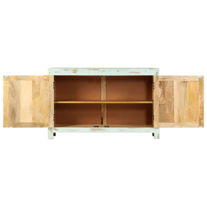 Credenza Azzurra 110x35x70 cm in Legno Massello di Mango