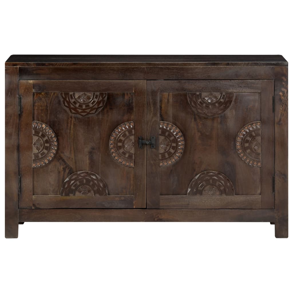 Credenza con Design Intagliato 110x35x70 cm in Legno di Mango